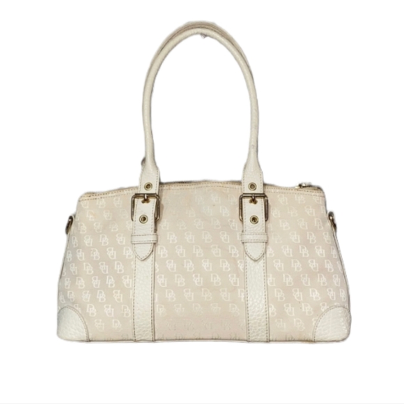 Dooney & Bourke Handbags - Dooney & Bourke signature satchel bag cream ivory